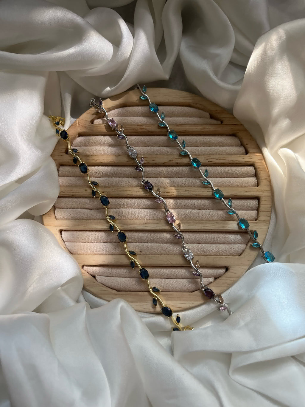 Silver Multicolor Zircon Bracelet