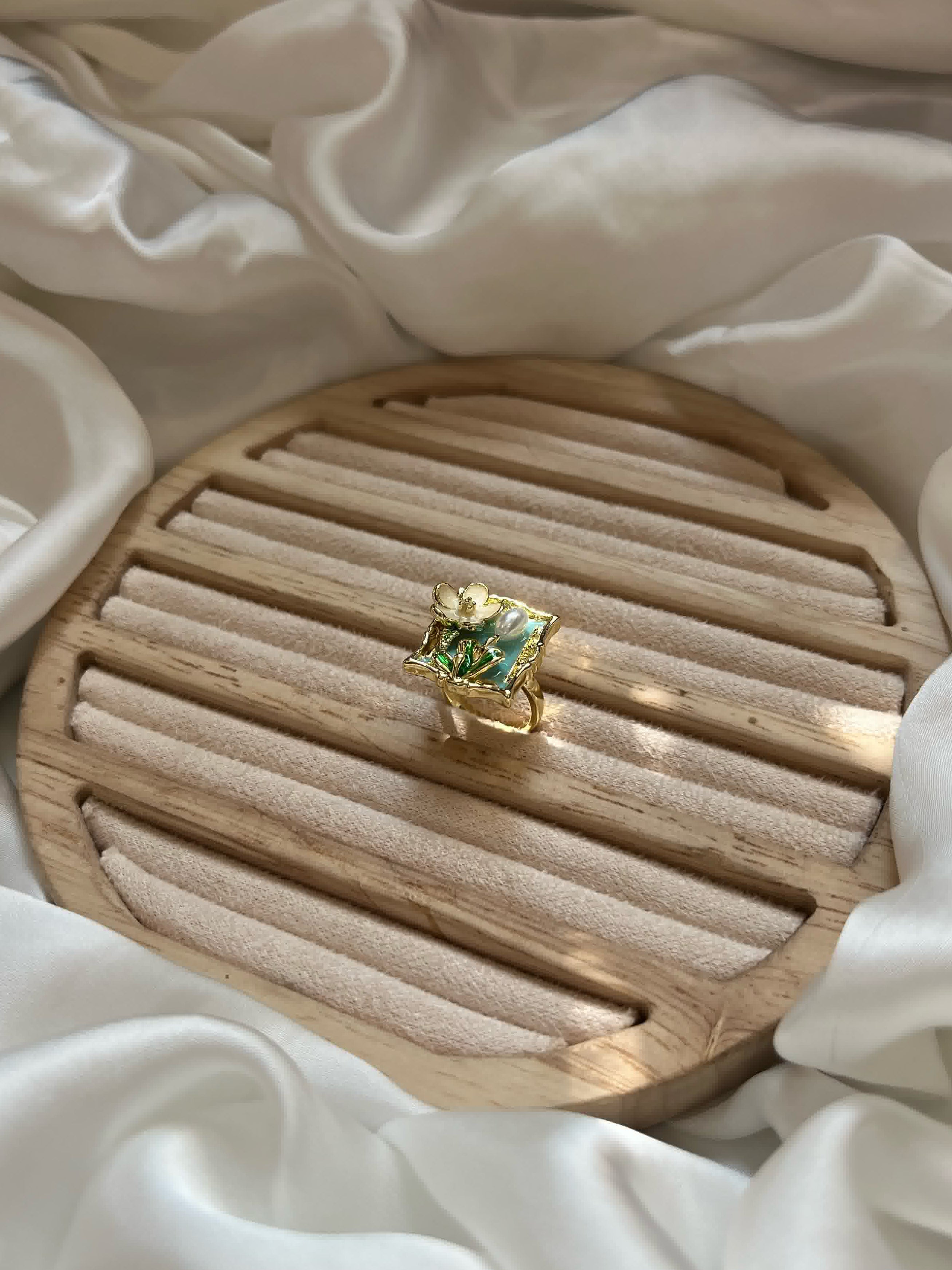 Square Pearl Ring