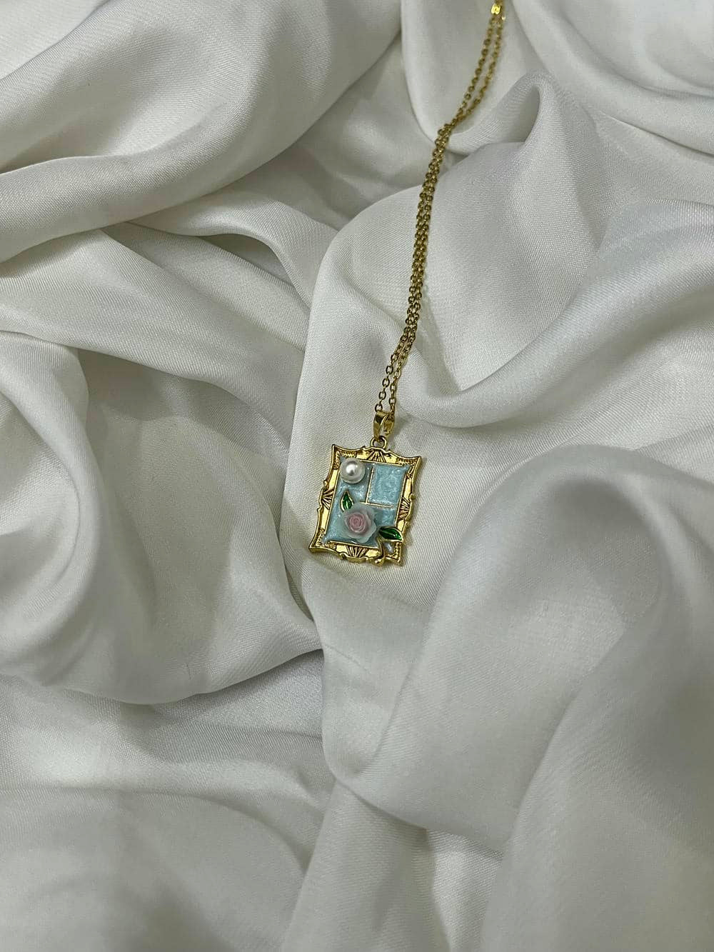 Square Rose Pendant