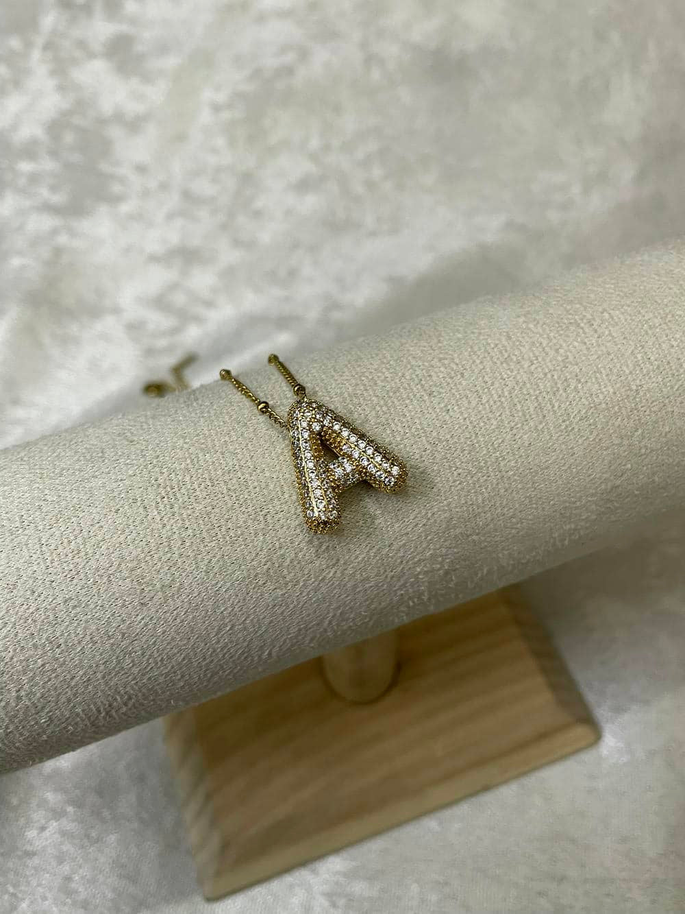 A Initial Necklace Iced