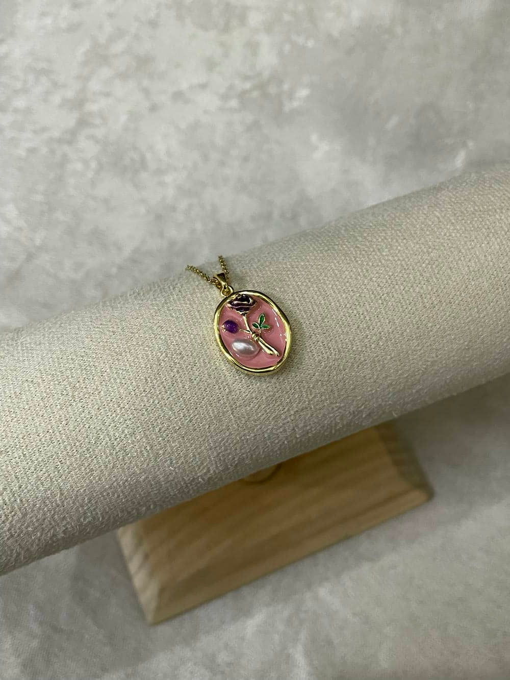 Purple Rose Pendant