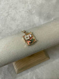 Square Floral Pendant
