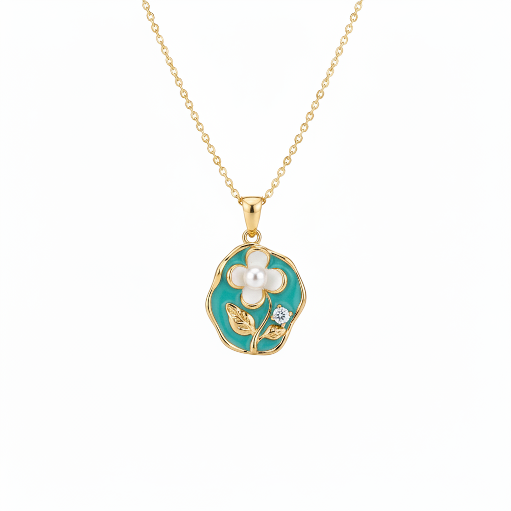 Bloom Necklace Blue – Studio With Chain