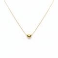Gold Heart Necklace – Plain White Background