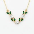 Green Laurel Necklace – Pure White Background