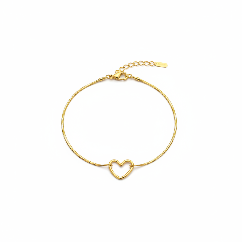 Heart Bracelet - Flat Lay