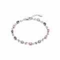Multicolor Silver Bracelet with Clasp