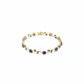 Navy Blue Gold Bracelet Circle