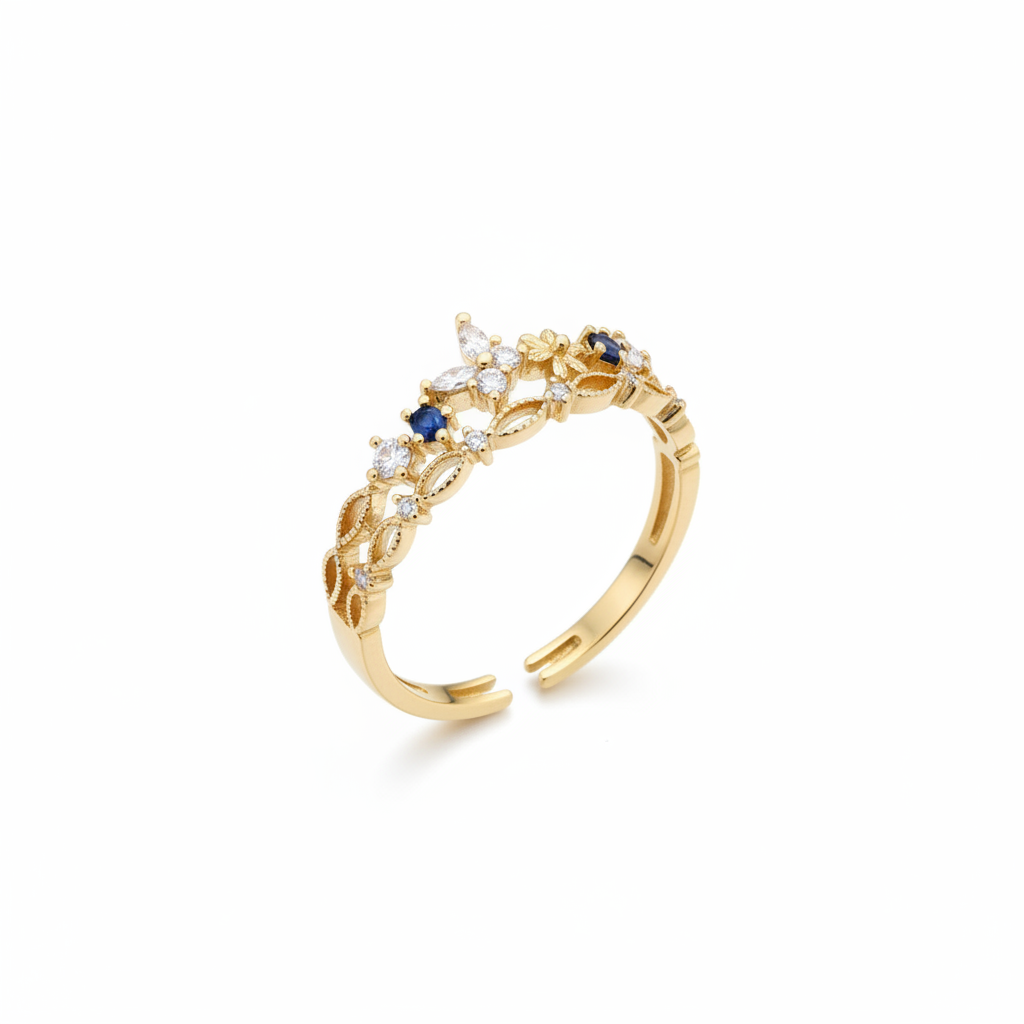Open Crown Ring - Angled