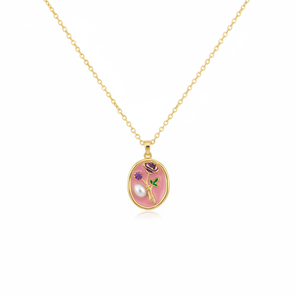 Purple Rose Pendant