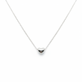 Silver Heart Necklace – Plain White Background